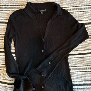 Banana Republic Black Ribbed Cardigan